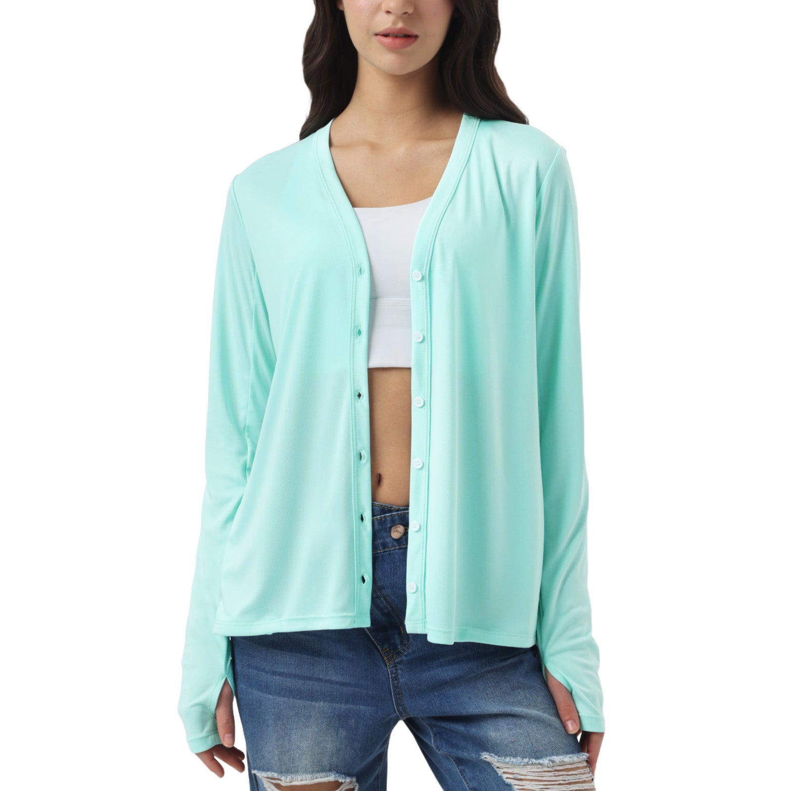 Sun Protection Button Down Cardigan