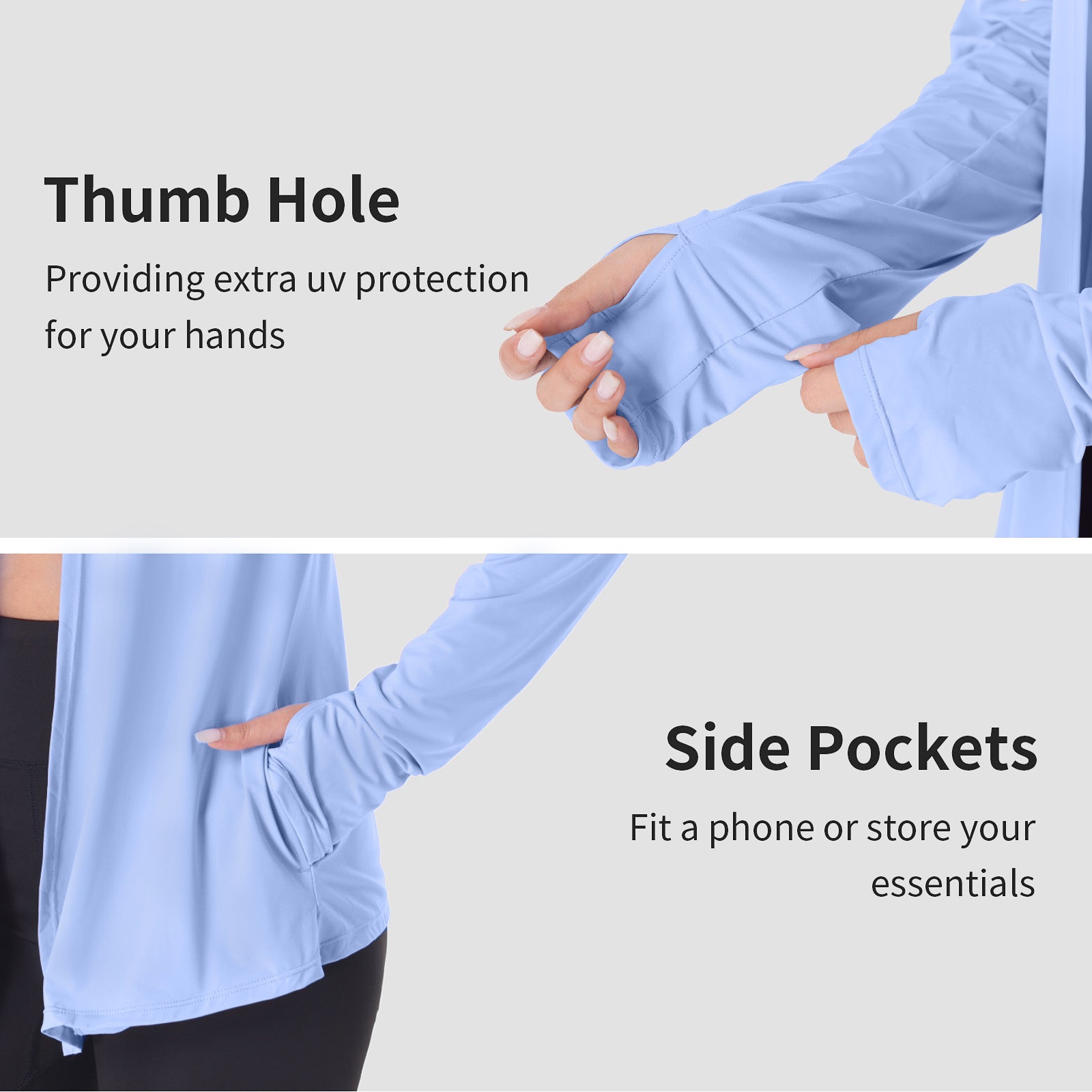 Open Front UV Protection Athletic Cardigan