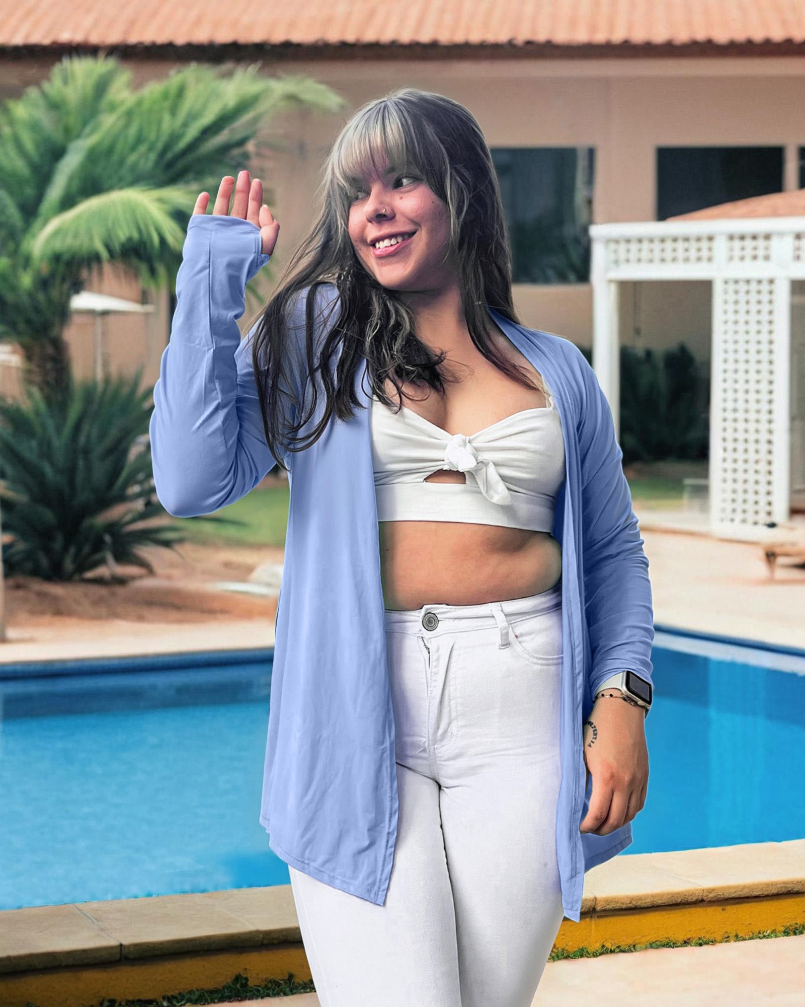 Open Front UV Protection Athletic Cardigan