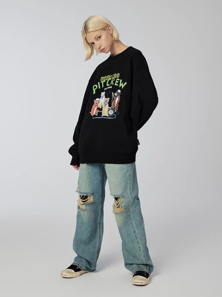 Dogo - Sweatshirt - Black - MAISON MISFIT