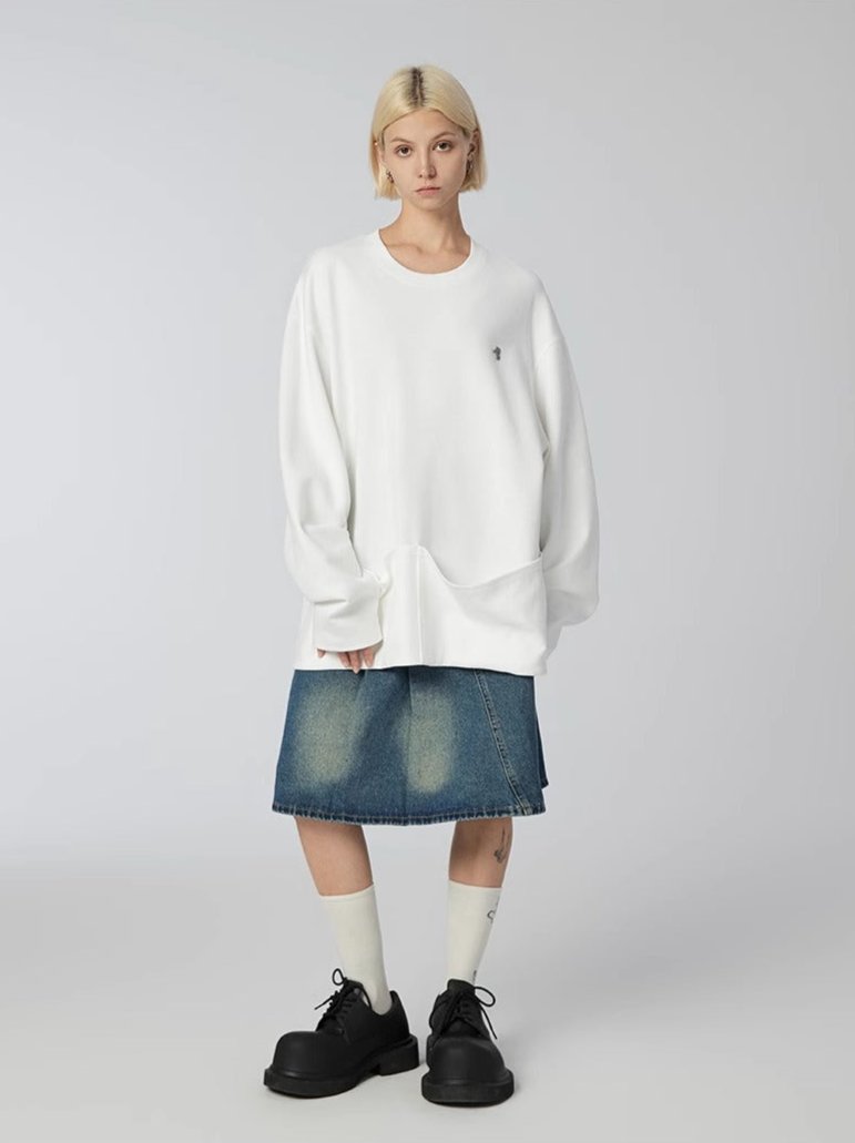 Flower - Long-sleeve - White - MAISON MISFIT