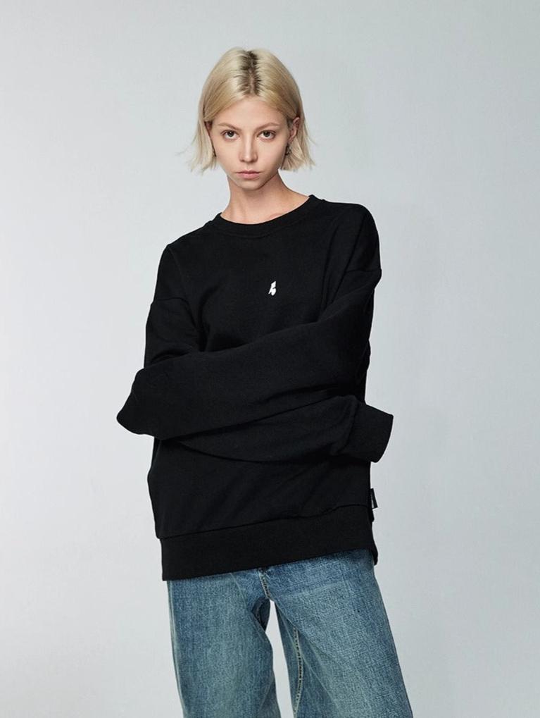 Rigid basic - Sweatshirt - Black - MAISON MISFIT