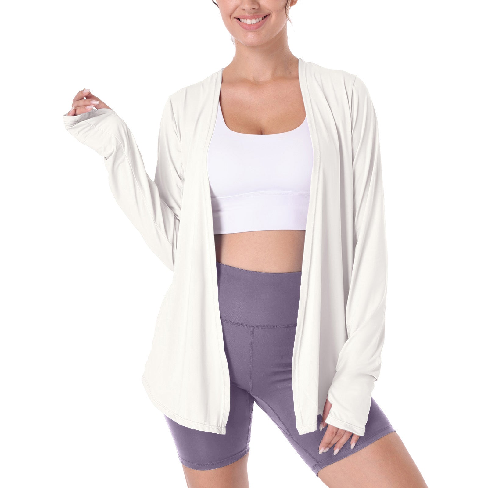Open Front UV Protection Athletic Cardigan