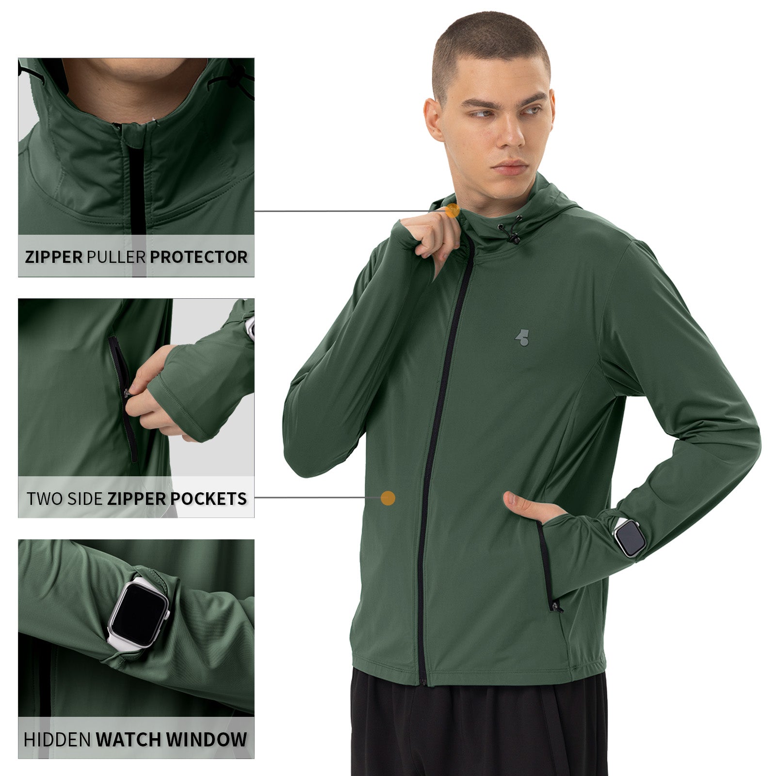 Men’s Lightweight UV Protection Athletic Jacket