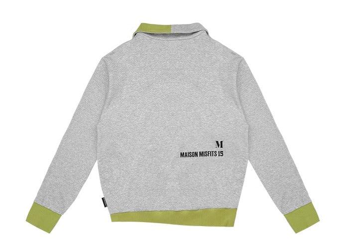 Fragmented Tissue - Sweatshirt - Grey/Green - MAISON MISFIT