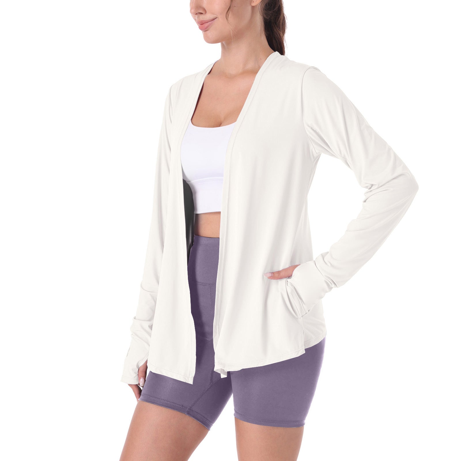 Open Front UV Protection Athletic Cardigan