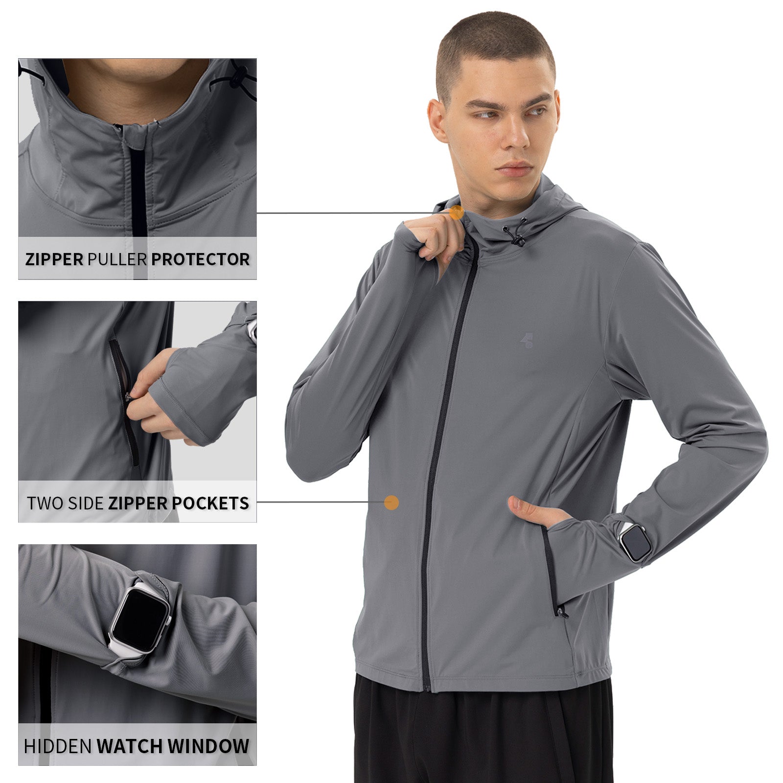 Men’s Lightweight UV Protection Athletic Jacket