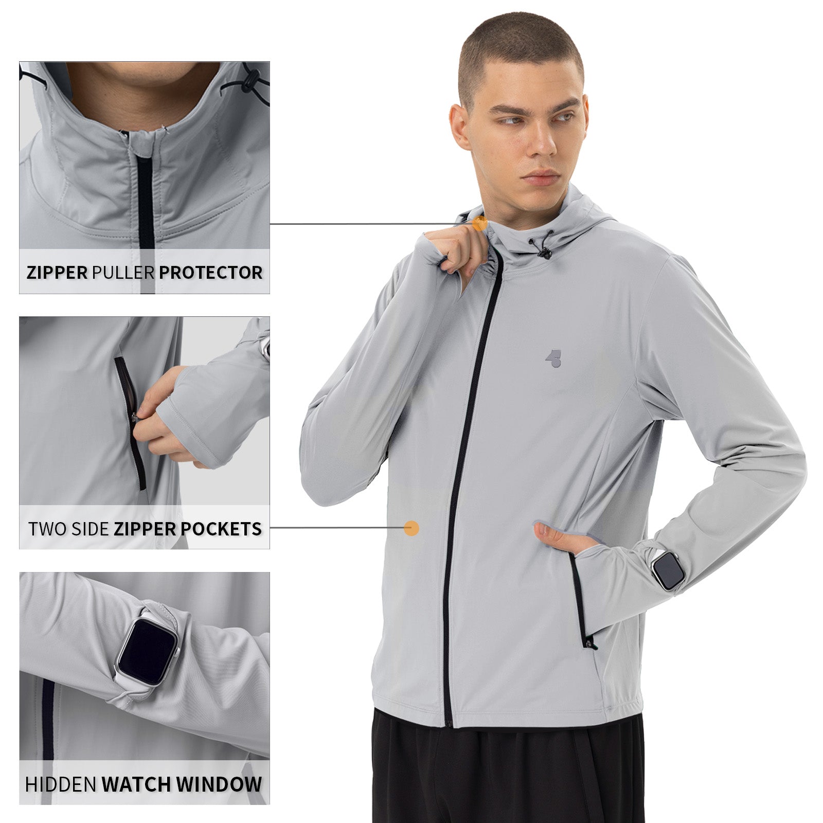 Men’s Lightweight UV Protection Athletic Jacket