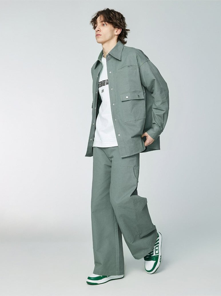 Ideal Pocket - Casual Pants - Green - MAISON MISFIT