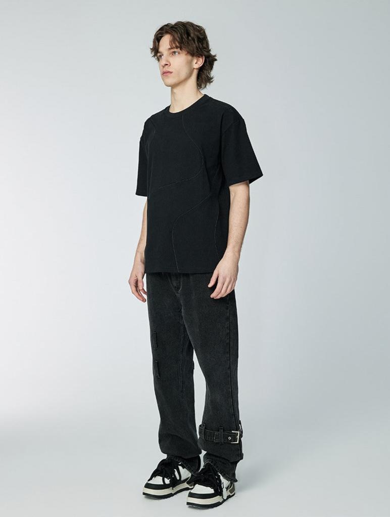 Chuanmai - T-shirt - Black - MAISON MISFIT