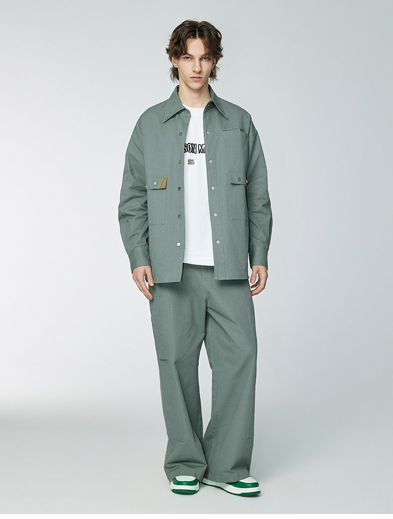 Ideal Pocket - Casual Pants - Green - MAISON MISFIT