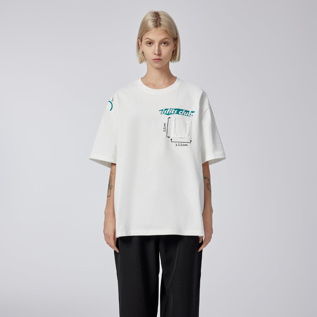 Draft - T-shirt - White - MAISON MISFIT