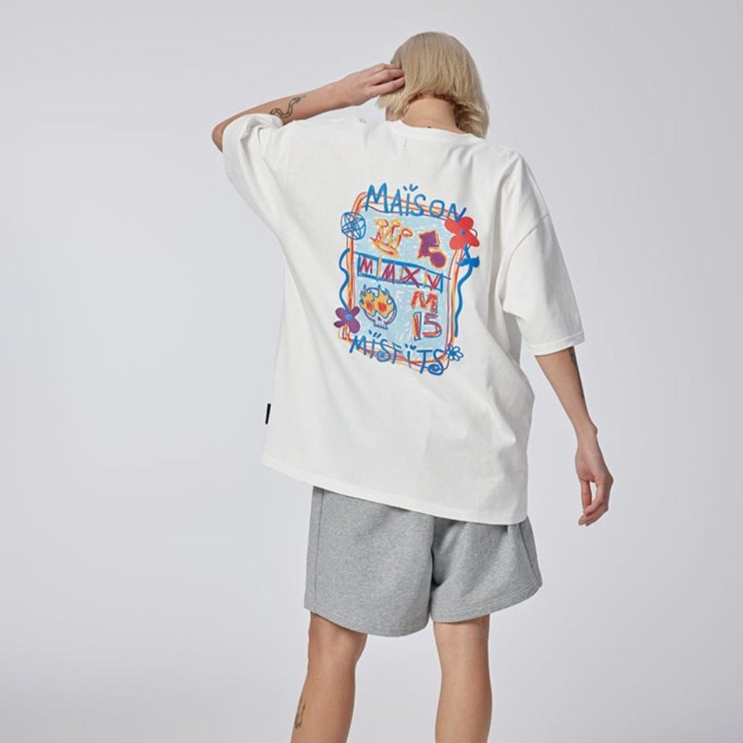 Graffiti - T-shirt - White - MAISON MISFIT