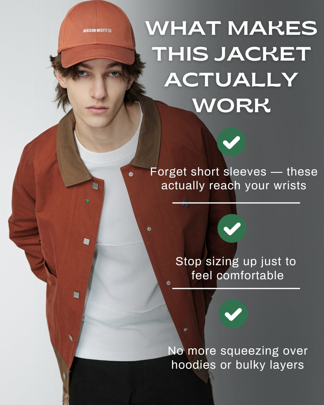 Smart contrast color - Jakke - Terrakotta/Brun