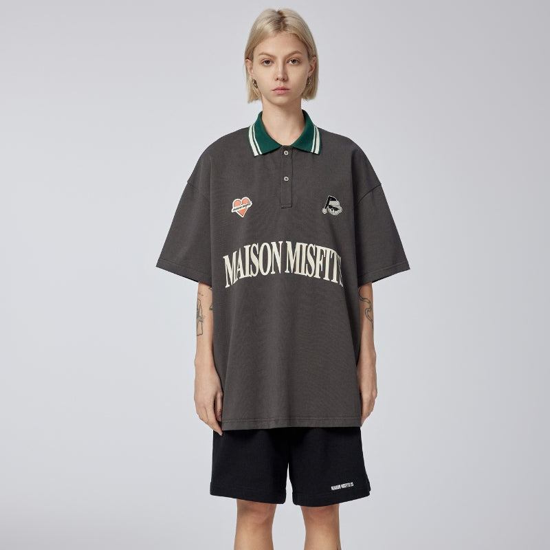 Different Loneliness POLO - Grey - MAISON MISFIT