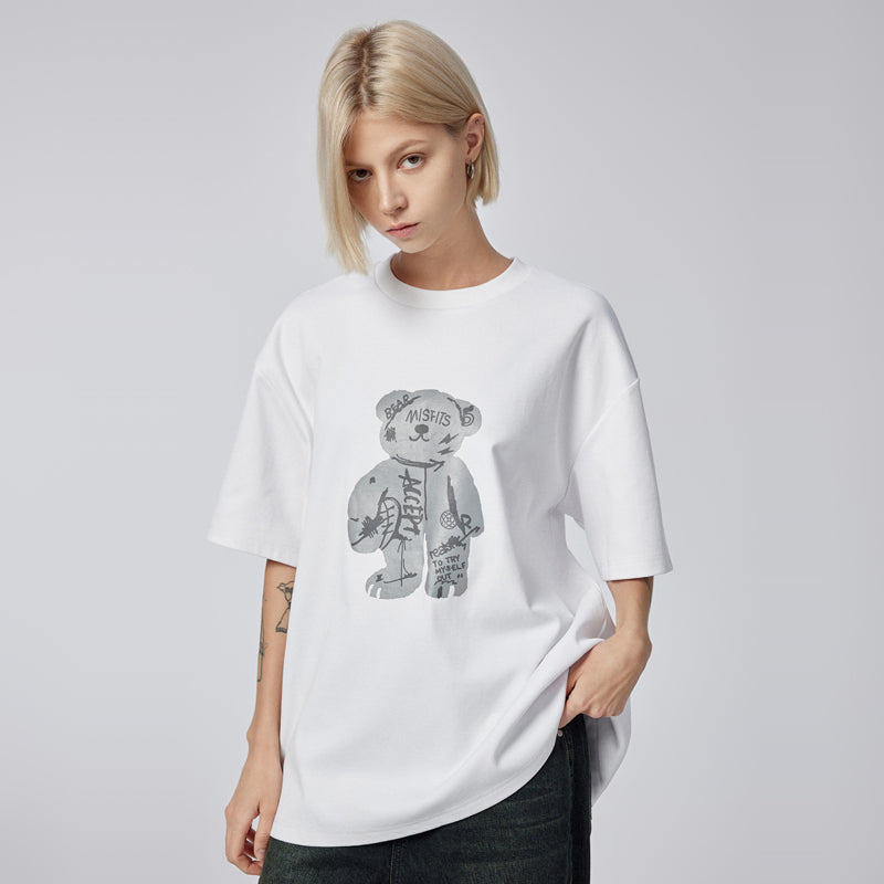 Kiss of light T-shirt - White - MAISON MISFIT