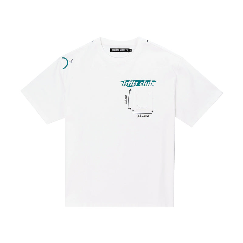 Draft - T-shirt - White - MAISON MISFIT