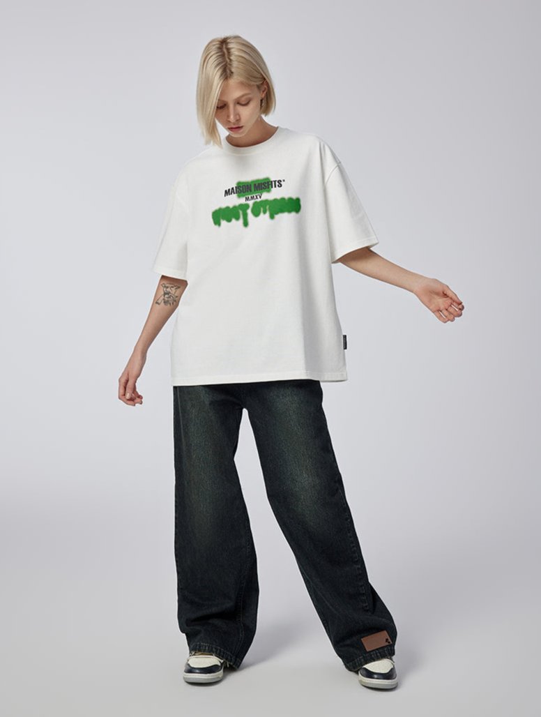 Contrast - T-shirt - White - MAISON MISFIT