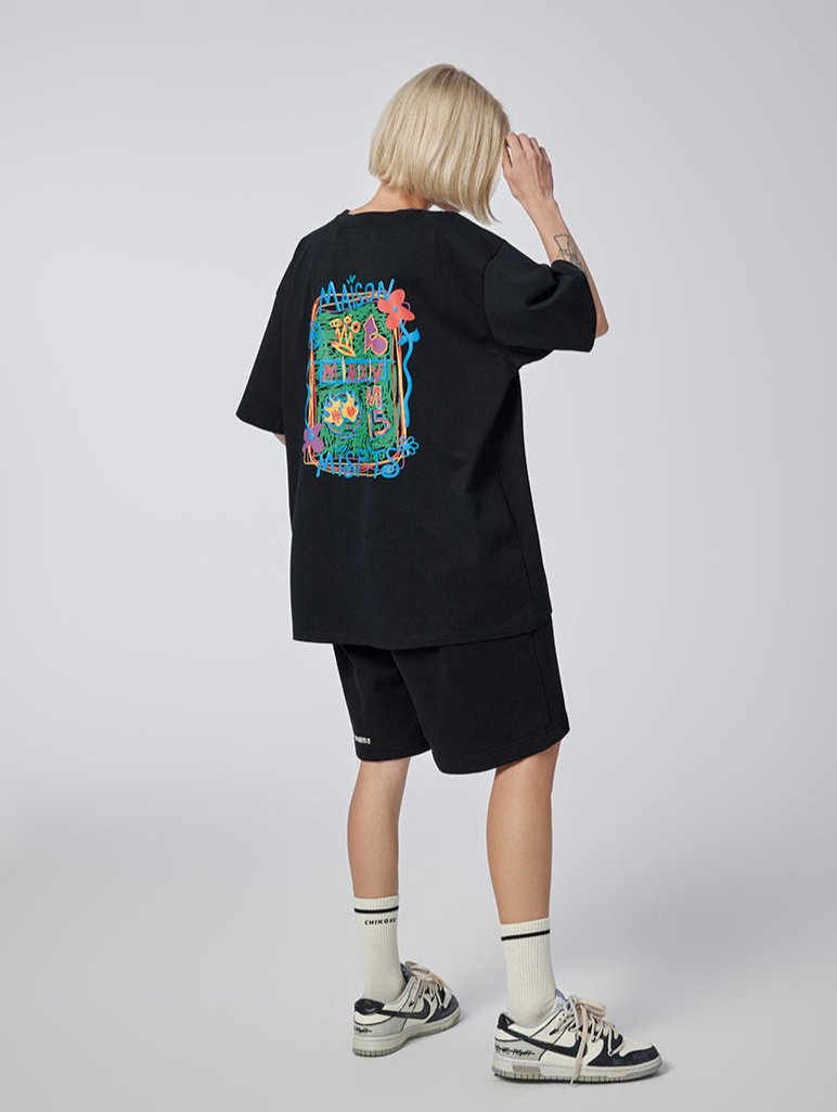 Graffiti - T-shirt - Black - MAISON MISFIT