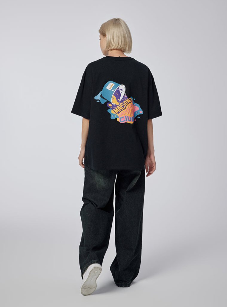 Rainbow Paint - T-shirt - Black - MAISON MISFIT