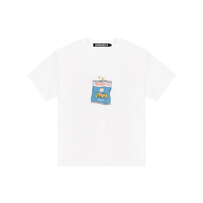 Snacks - T-shirt - White - MAISON MISFIT